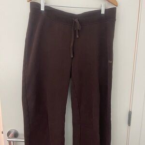Artizia Cozy Fleece Brown Banded Sweatpants